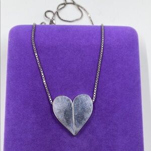 Silver Heart Pendant Necklace